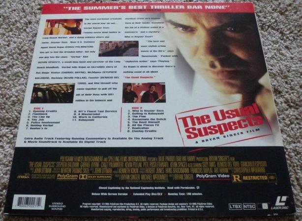Image 1 of The Usual Suspects, Laserdisc (1995)