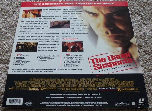 Preview of the first image of The Usual Suspects, Laserdisc (1995).
