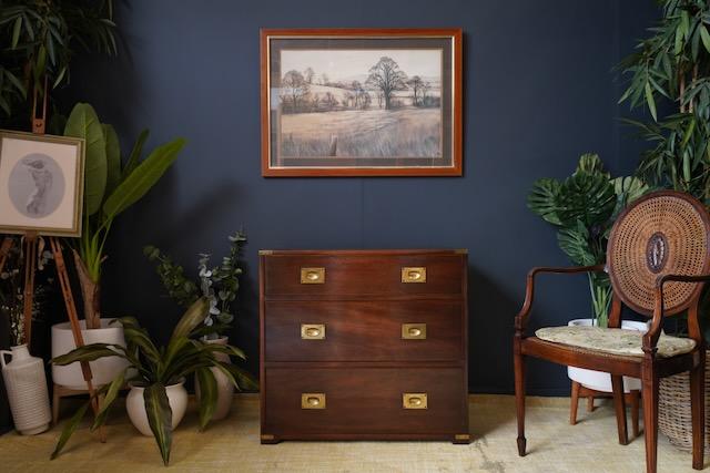 Image 1 of Mid Century Bevan Funnell Military Campaign Mahogany Drawers