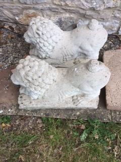 Image 2 of Pair of Stone Lions ..........