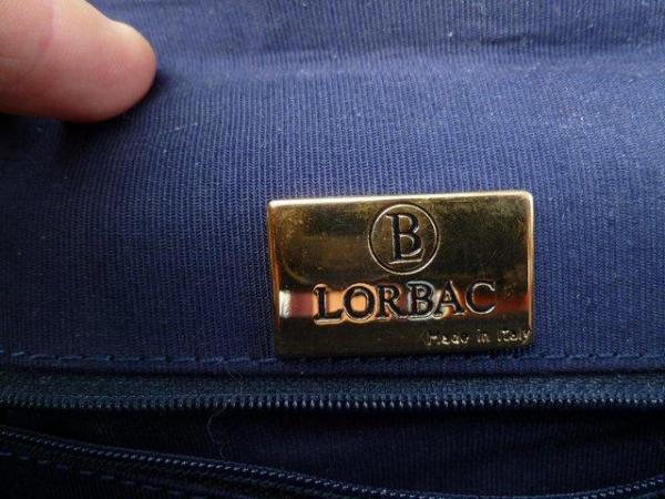Image 3 of Navy blue designer Lorbac shoulder bag (inc P&P)