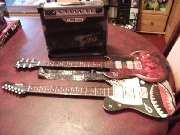 Image 1 of Paper Jamz Guitars x 2 and Paper Jamz Amp