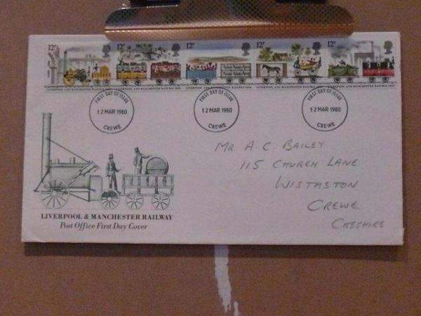 Image 3 of Philateley Railway First Day Cover. 1980