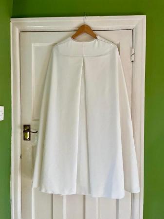 Image 4 of New Roksanda £995 Twiggy Cape Crepe White Wedding Dress
