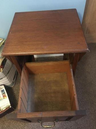 Image 4 of Vintage wooden hall table with drawer