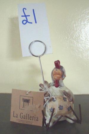 Image 1 of ** NEW ** ‘Mother Hen’ chicken photo/card holder-La Galleria