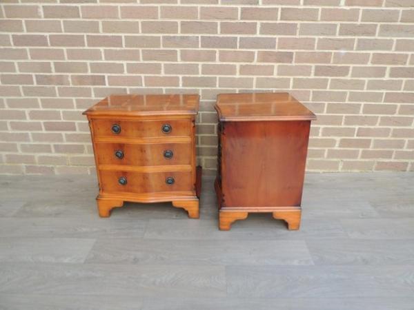 Image 16 of Pair of Burr Wood Bedside Chests (UK Delivery)