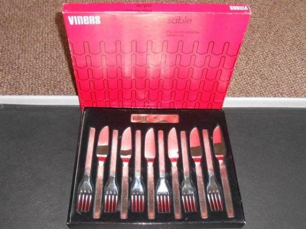 Image 1 of Viners ‘SABLE’ 12-piece Stainless Steel Fish Knives & Forks