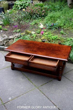 Image 71 of A TITCHMARSH AND GOODWIN STYLE OAK TWO DRAWER COFFEE TABLE