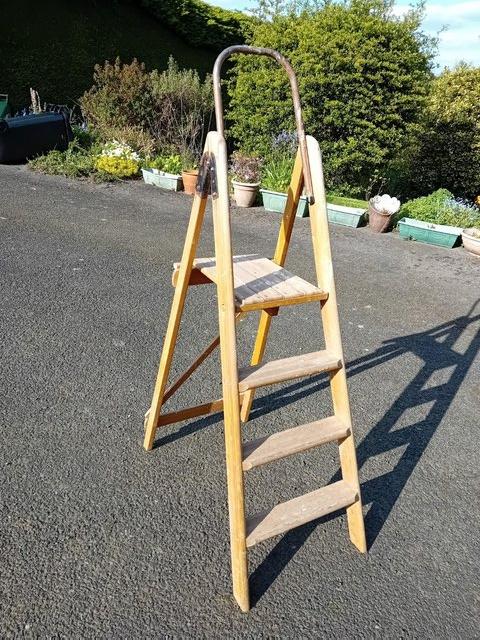 Preview of the first image of Vintage Paint Splattered Step Ladders !.