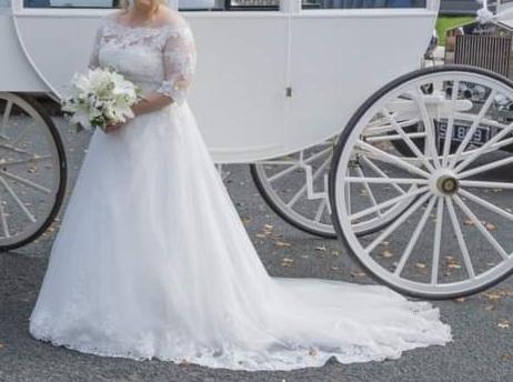 Image 1 of Wed2Be Wedding Dress and Bolero
