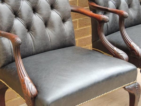 Image 8 of Pair of Antique Chesterfield Library Chairs (UK Delivery)