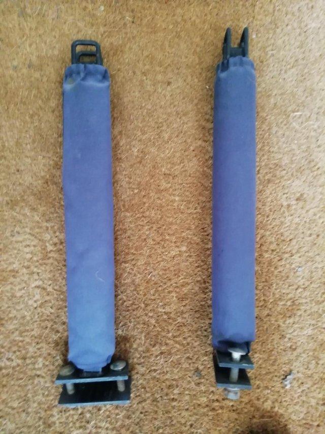 Preview of the first image of Two roof rack vertical supports for kayak / canoes.