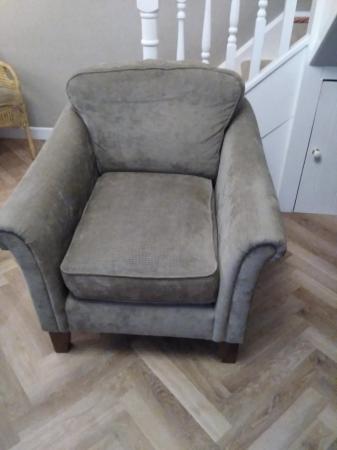 Image 1 of M&S Chenille Armchair In Excellent Condition