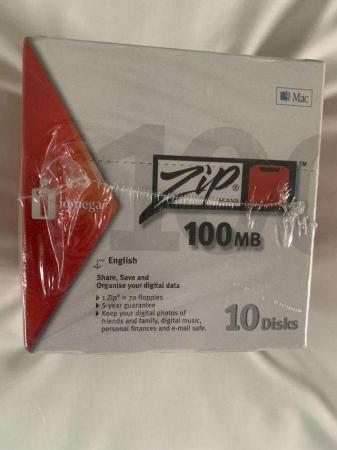 Image 1 of TEN IOMEGA ZIP DISKS: BOXED, SEALED AND UNUSED