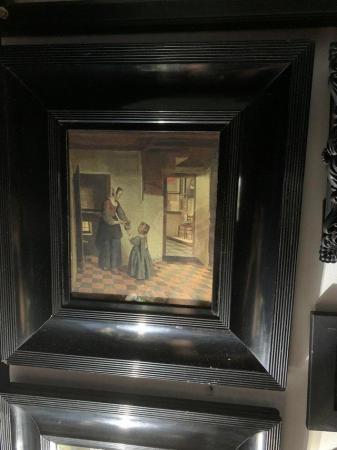 Image 2 of Print in black frame Lovely picture by pieter de hooch