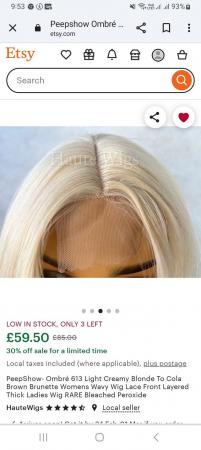 Image 3 of Lovely half blonde half brown wig