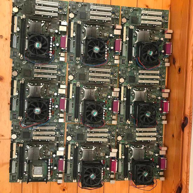 Preview of the first image of 9 computer motherboards Intel desktop D845GRG. £140 ovno lot.