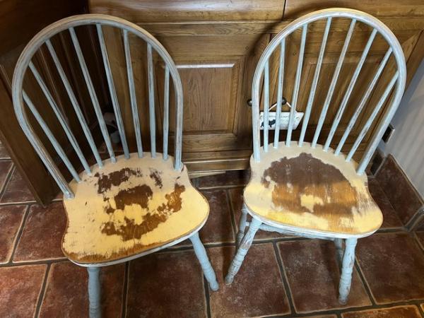Image 1 of 2 recycled wooden dining chairs