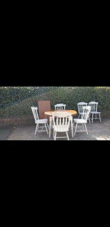 Image 1 of Farmhouse Style Dining Table And Chairs