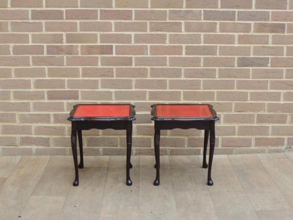 Image 3 of Pair of Queen Anne Side Tables (UK Delivery)