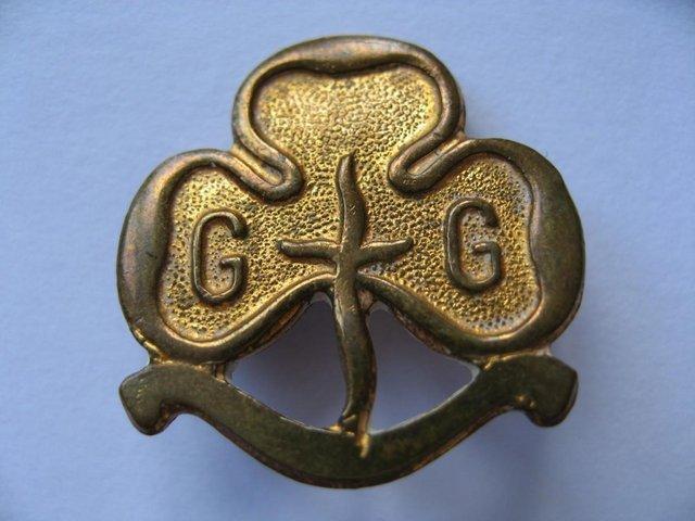 Preview of the first image of Brass Girl Guides Trefoil Badge Brooch Pin from the late 70’.