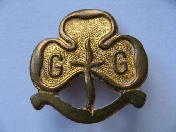 Image 1 of Brass Girl Guides Trefoil Badge Brooch Pin from the late 70’