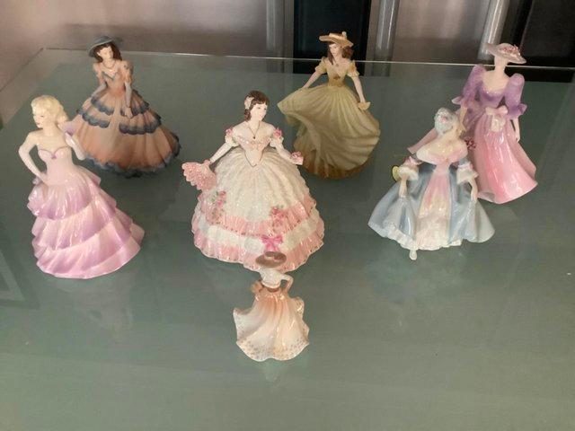 Preview of the first image of China Coalport andRoyal Doulton figurines.