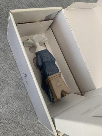 Image 3 of Lladro “ Blue nun with embroidery “.