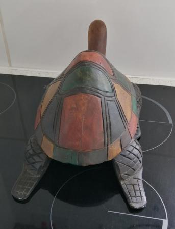 Image 16 of A Fairtrade Wooden Tortoise.Height 7".