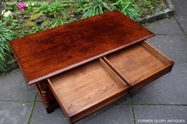 Image 97 of A TITCHMARSH AND GOODWIN STYLE OAK TWO DRAWER COFFEE TABLE