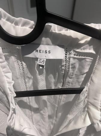 Image 3 of Reiss White Broderie Dress