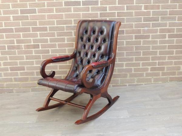 Image 2 of Chesterfield Rocking Chair Ox Blood (UK Delivery)