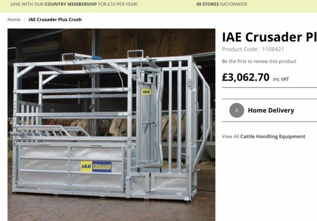 Preview of the first image of IAE Crusader Plus Cattle Crush..