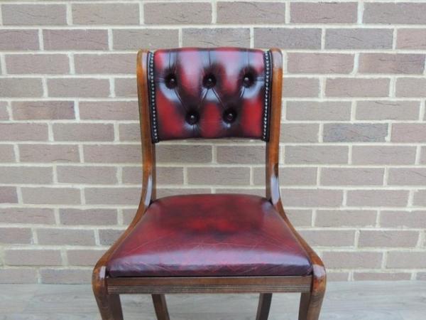 Image 14 of Ox blood Compact Chesterfield Desk Chair (UK Delivery)