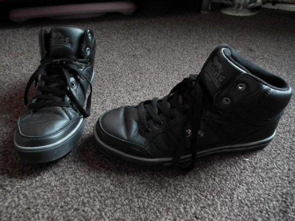 Image 1 of Black Lonsdale men's trainers hi-tops size 7 high tops