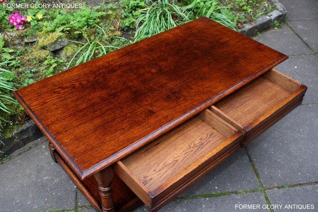 Image 69 of A TITCHMARSH AND GOODWIN STYLE OAK TWO DRAWER COFFEE TABLE