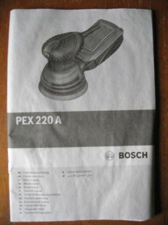 Image 1 of Instruction Manual For Bosch Sander PEX 220A