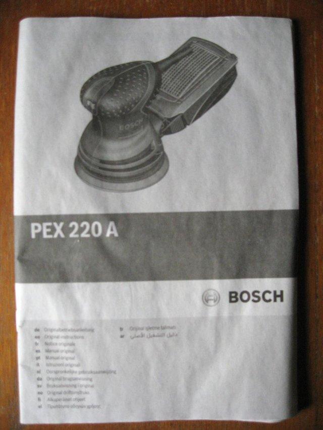 Preview of the first image of Instruction Manual For Bosch Sander PEX 220A.