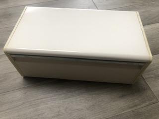 Image 3 of Brabantia bread bin. White and steel opener