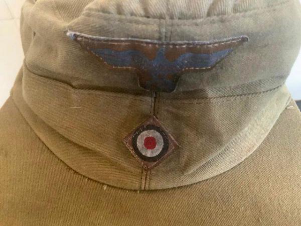 Image 2 of Africa Korps Soldiers Cap in worn but still good condition