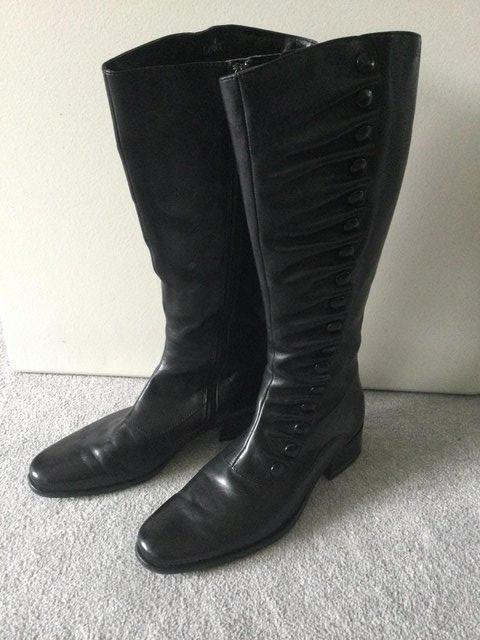 Preview of the first image of Beautiful Caprice Women’s Black Knee High Boots worn 1x.