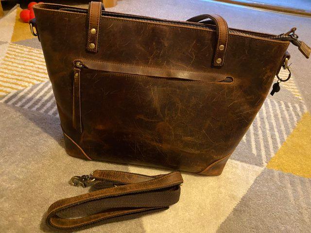 Preview of the first image of s-zone cowhide leather handbag.