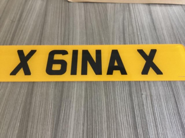 Preview of the first image of GINA bargain budget number plate on Rentention.