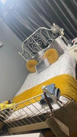 Image 2 of White Metal Double Bed IKEA