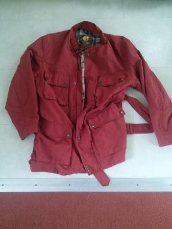 Image 2 of Belstaff motorcycle jacket in red.