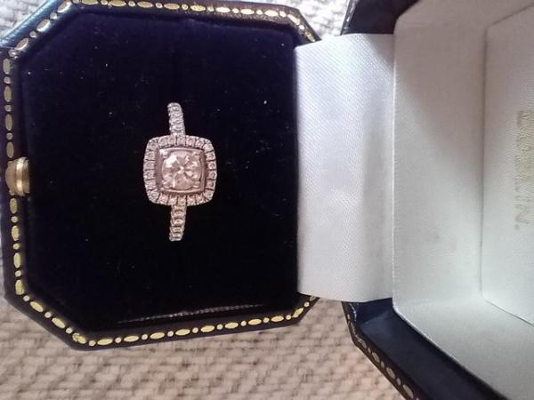 Image 2 of Diamond engagement ring 0.3 carat diamond, 18k gold band