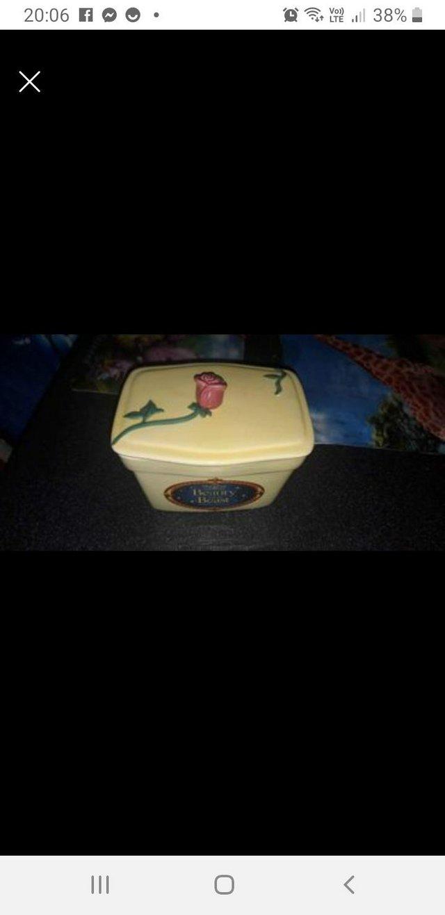 Preview of the first image of Disney Beauty & The Beast Clover Butter Dish.
