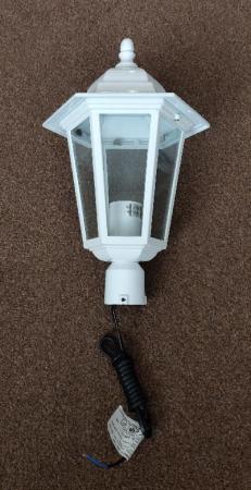 Image 1 of New White Metal Post Lantern Head (Head only)