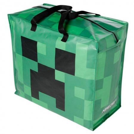 Image 1 of Practical Laundry & Storage Bag - Minecraft Creeper